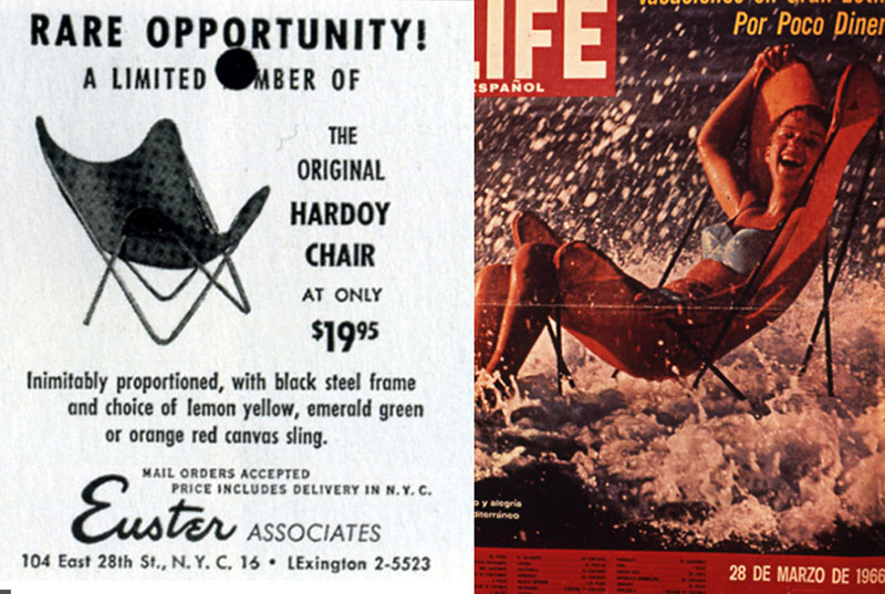 Hardoy chair publicidad años 60