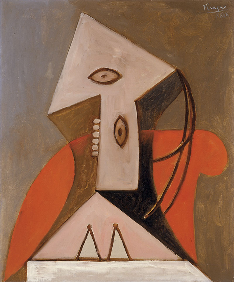 Museu-Picasso-Dona-en-una-butaca-vermella